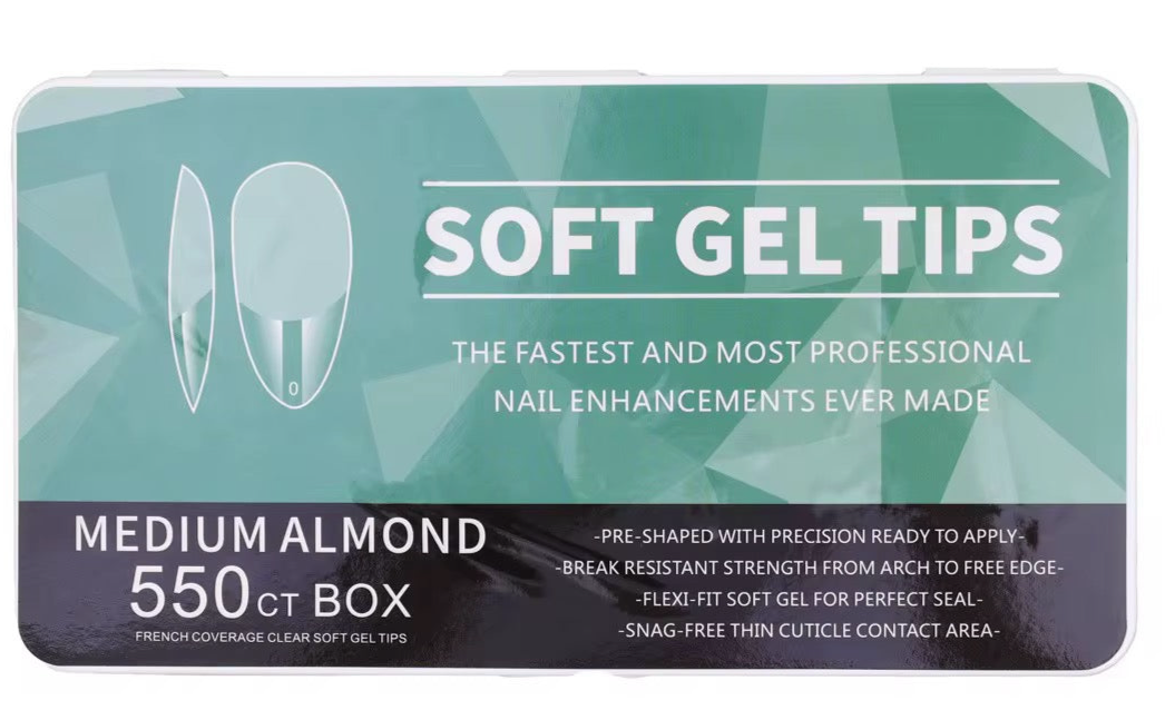 Soft Gel Medium Almond Full Cover Tips