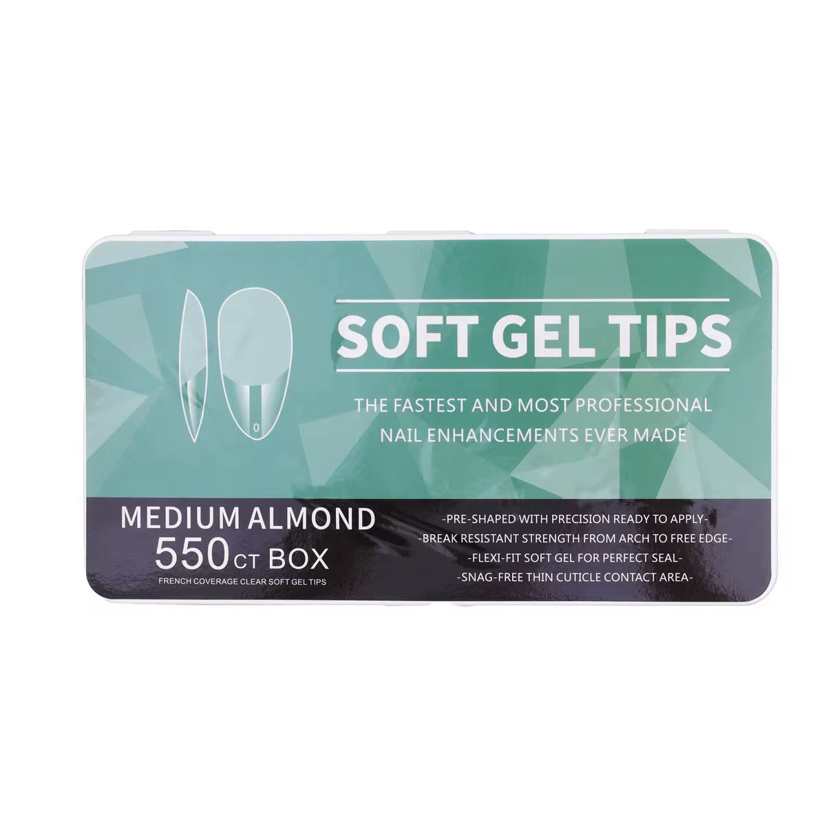 Soft Gel Medium Almond Full Cover Tips