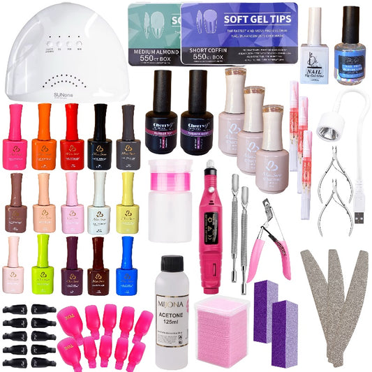 Nail Envy Master Kit – 15 Gel Shades + Salon Soak-Off Essentials